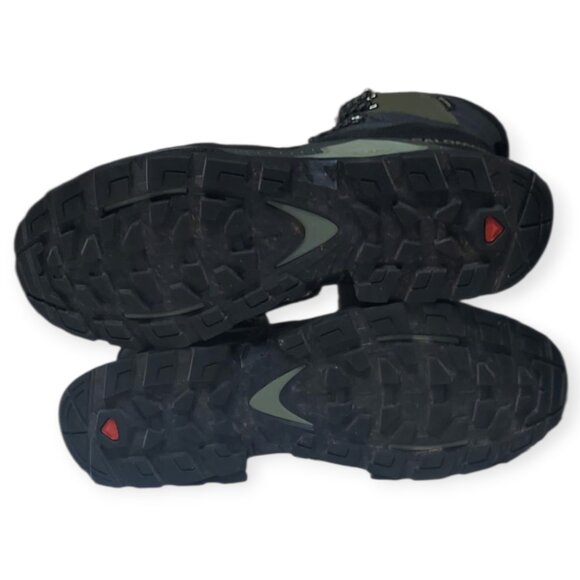 Salomon Quest Element GTX Men’s Hiking Boots Sz 14 Black Olive Green Waterproof - Picture 5 of 11